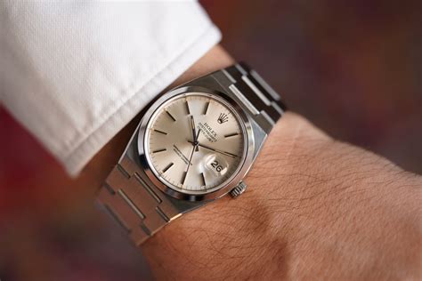 rolex quartz on wrist